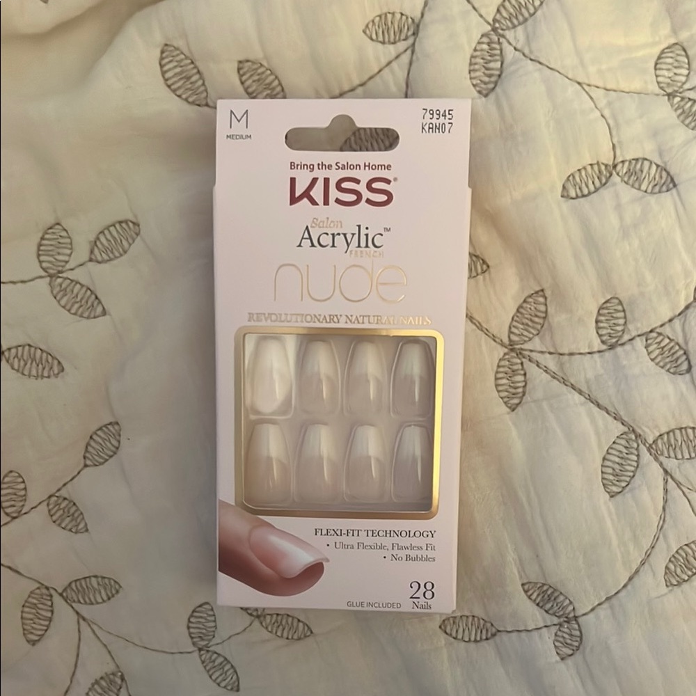 KISS Medium Length Salon Acrylic French Nude - new unopened
